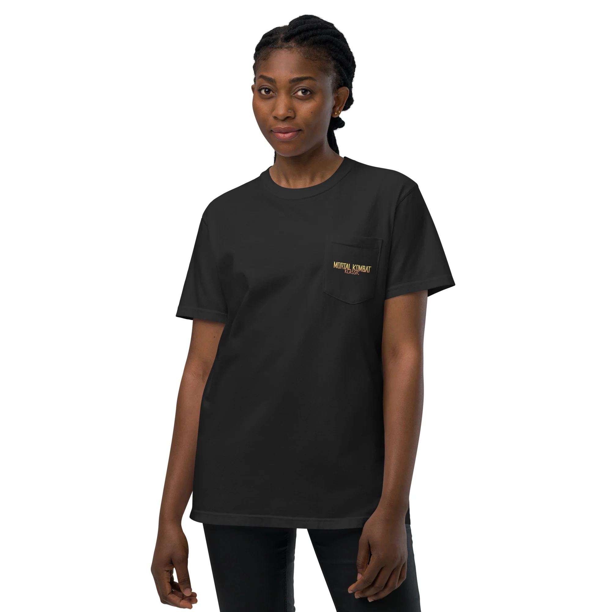 Mortal Kombat Klassic Comfort Colors Pocket T-shirt Logo - Image 6