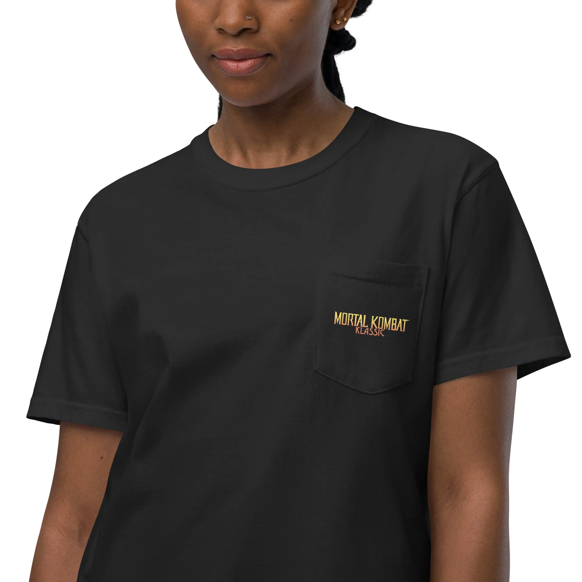 Mortal Kombat Klassic Comfort Colors Pocket T-shirt Logo - Image 8