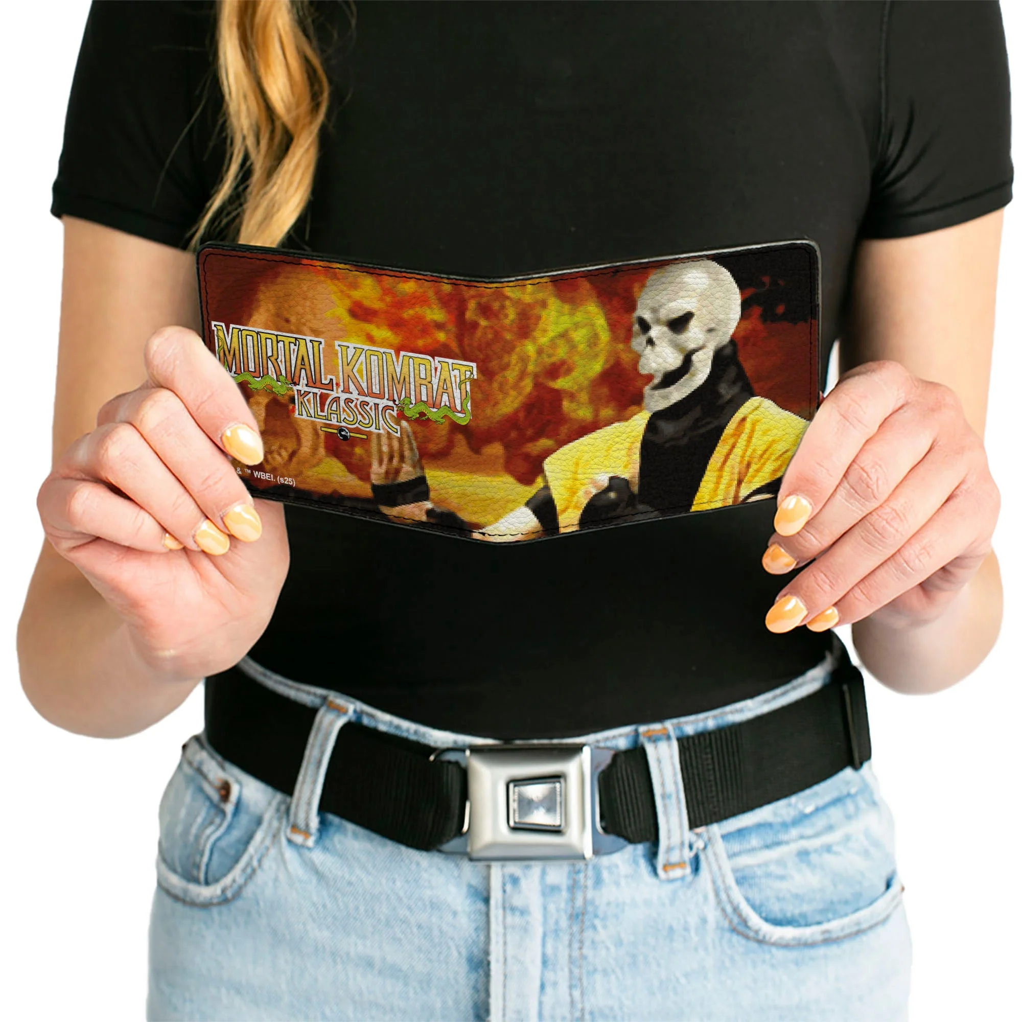 Mortal Kombat Klassic Scorpion Flame Pose Bi-Fold Wallet - Image 5