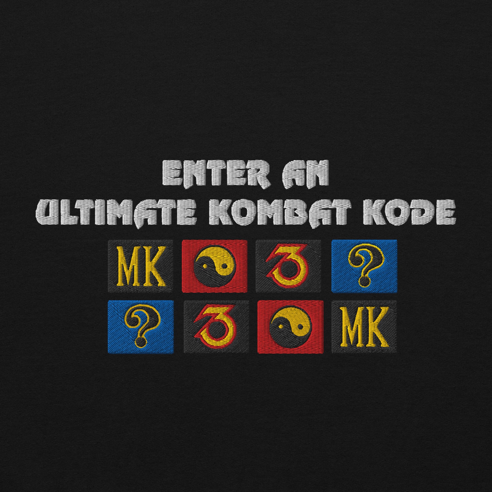 Mortal Kombat Klassic Ultimate MK3 Kombat Kode Embroidered Hoodie - Image 3
