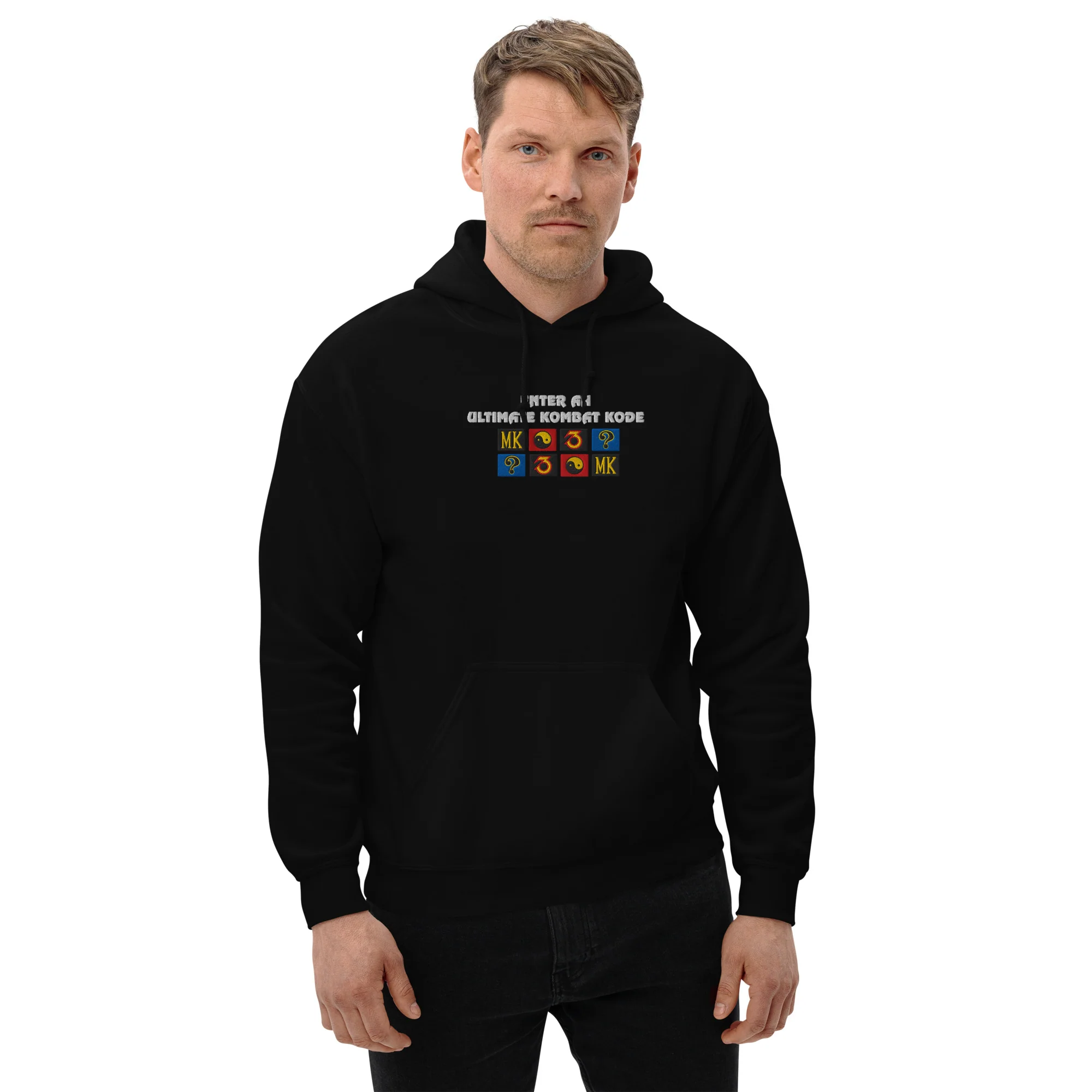 Mortal Kombat Klassic Ultimate MK3 Kombat Kode Embroidered Hoodie - Image 5