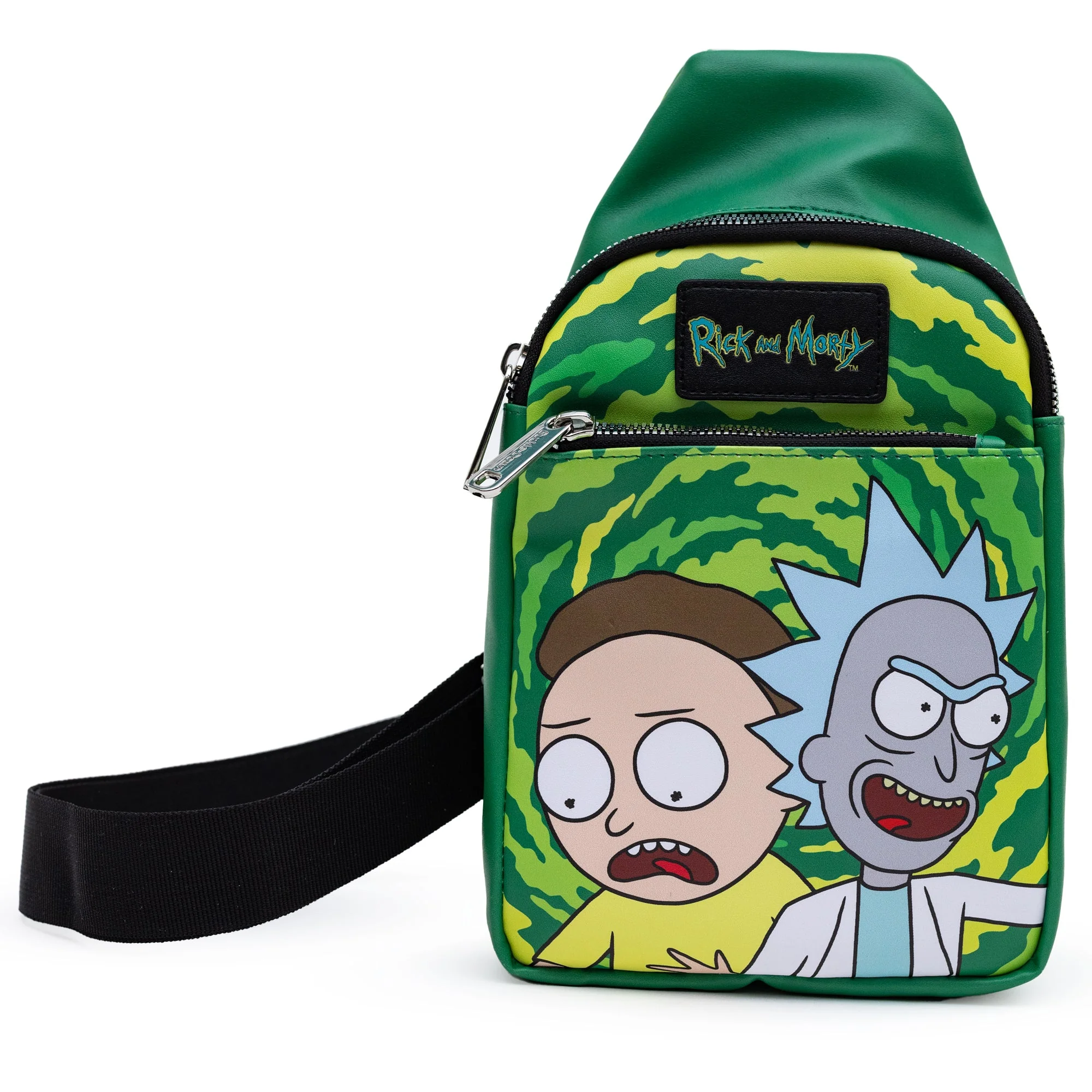 Rick and Morty Get Schwifty Portal Pose Crossbody Sling Bag - Image 4