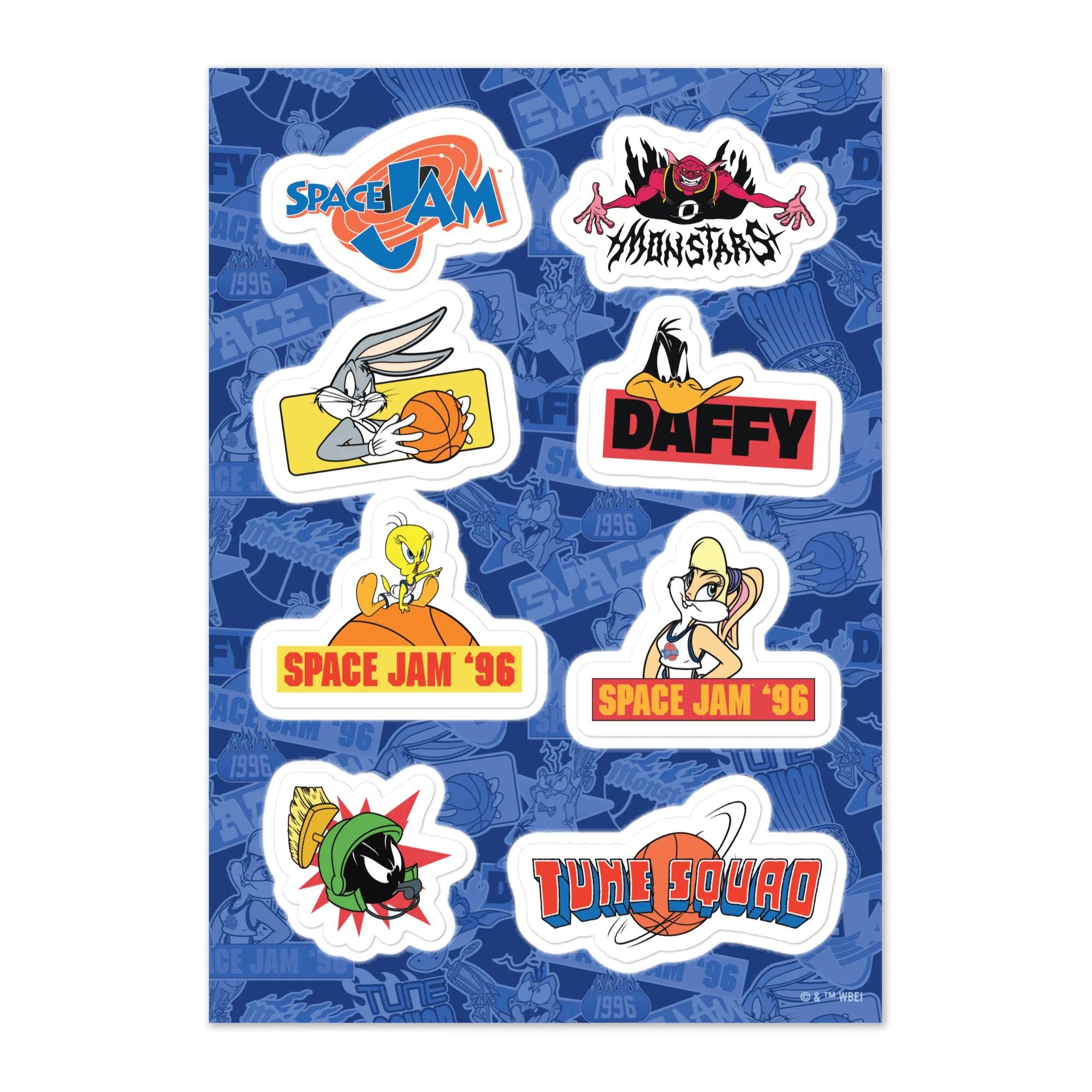 Space Jam Sticker Sheet 1996