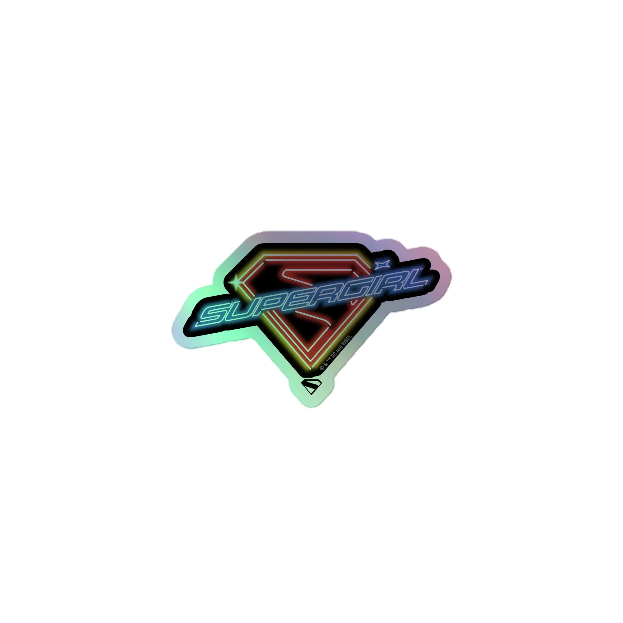 SUPERGIRL (2026 Movie) Holographic Sticker Neon Logo