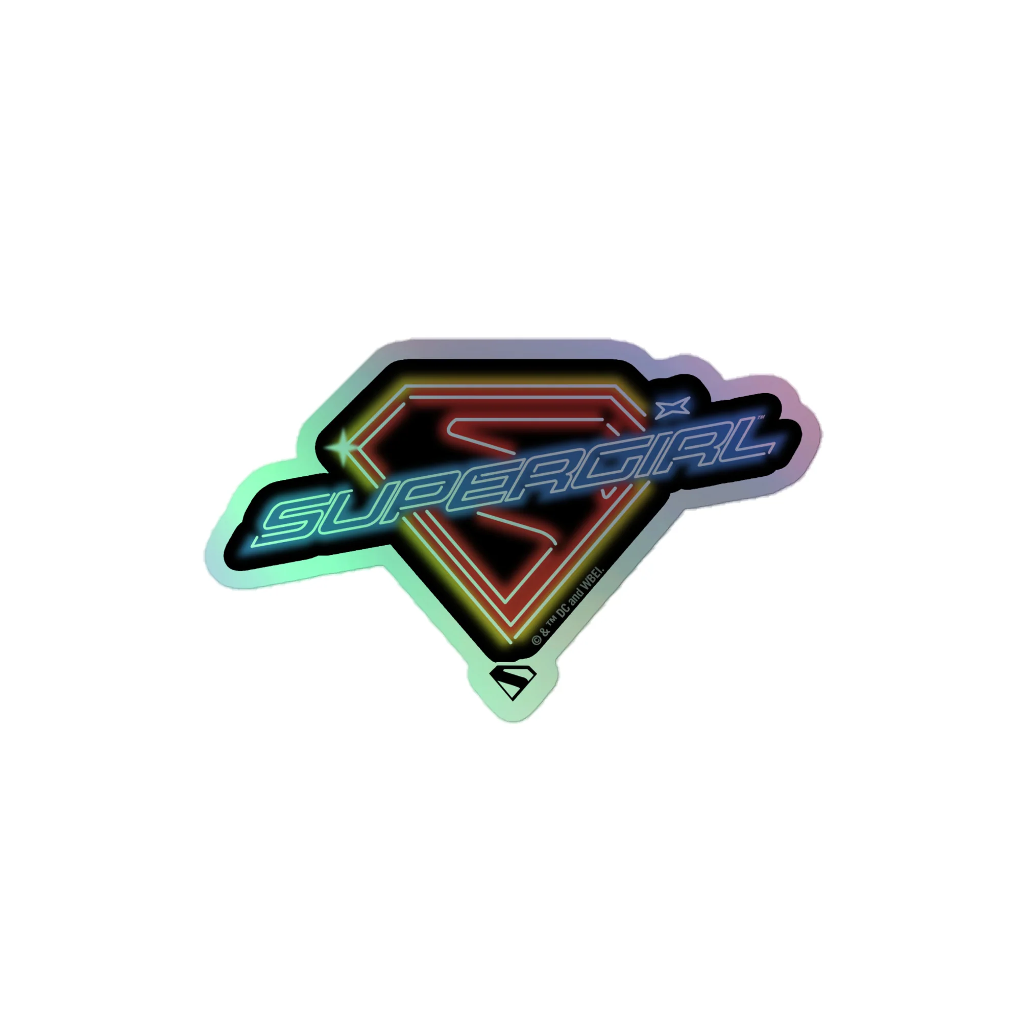 SUPERGIRL (2026 Movie) Holographic Sticker Neon Logo - Image 2