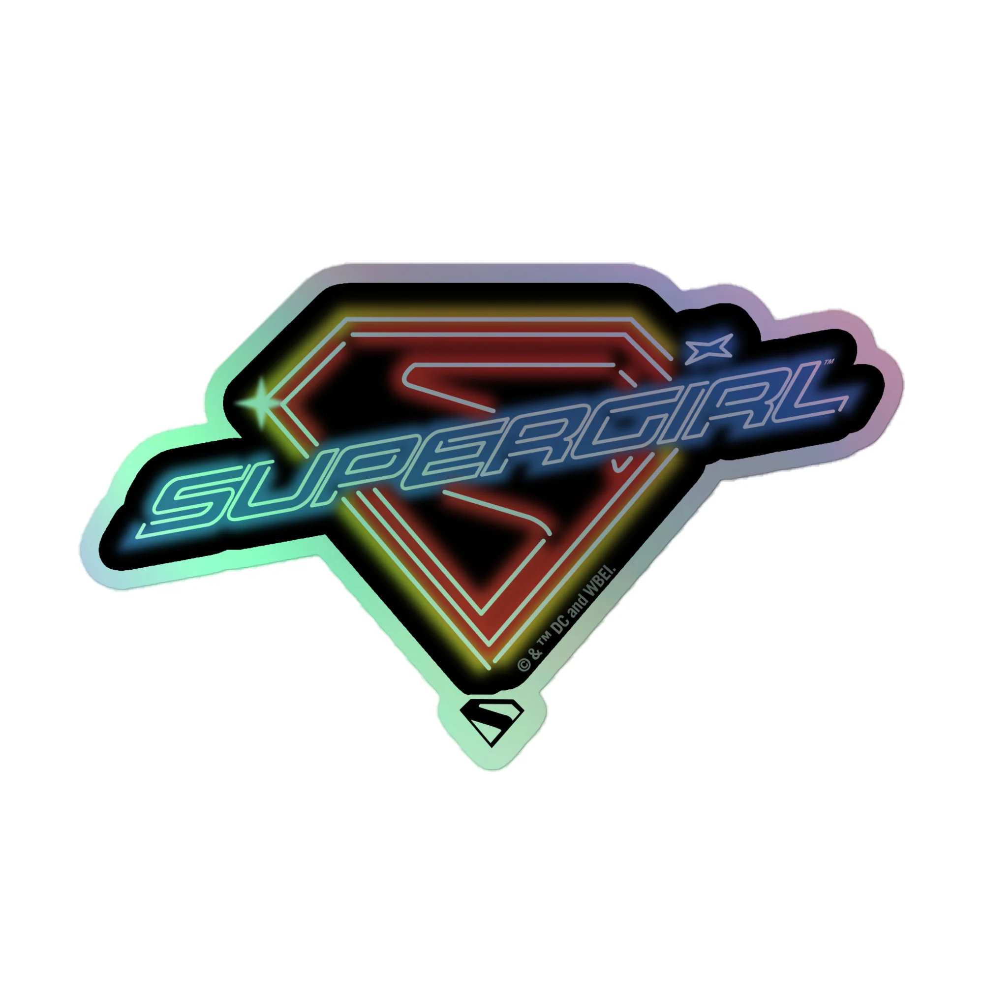 SUPERGIRL (2026 Movie) Holographic Sticker Neon Logo - Image 3