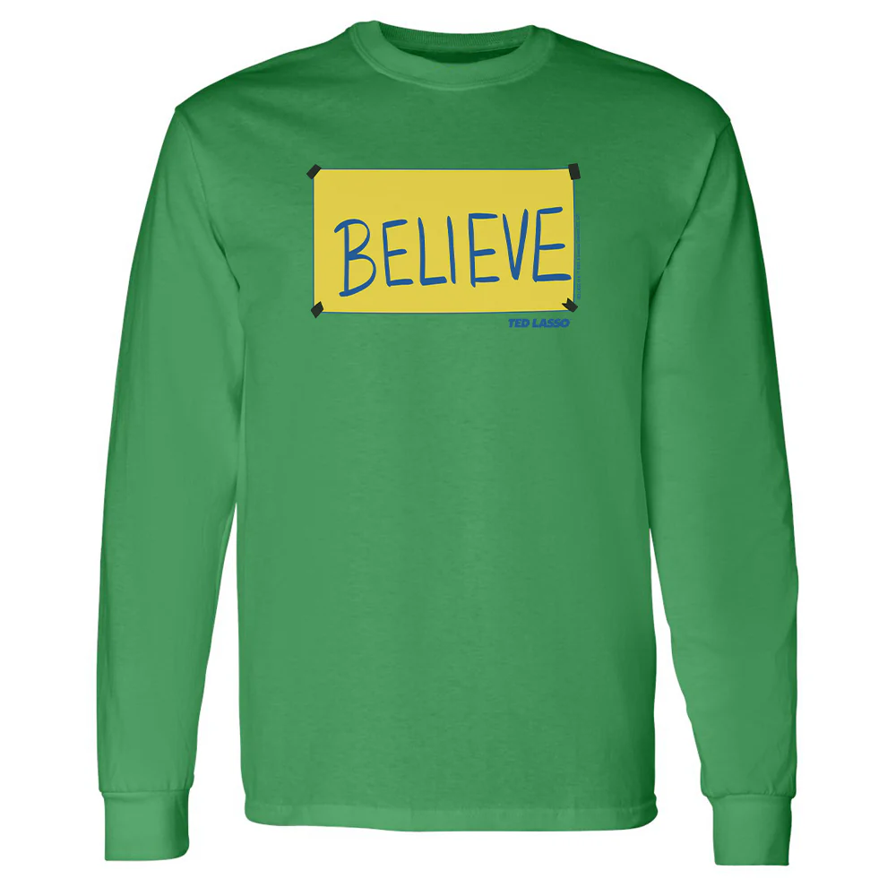 Ted Lasso Believe Sign Adult Long Sleeve T-Shirt - Image 3