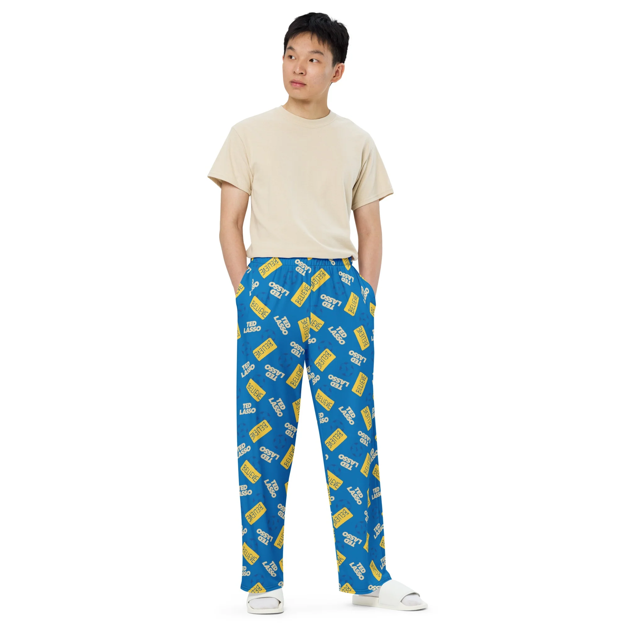 Ted Lasso Believe Pattern Wide Leg Pant - Image 3