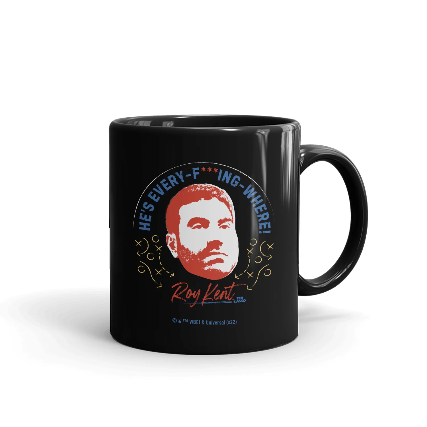 Ted Lasso He's Everywhere Black Mug - Image 3