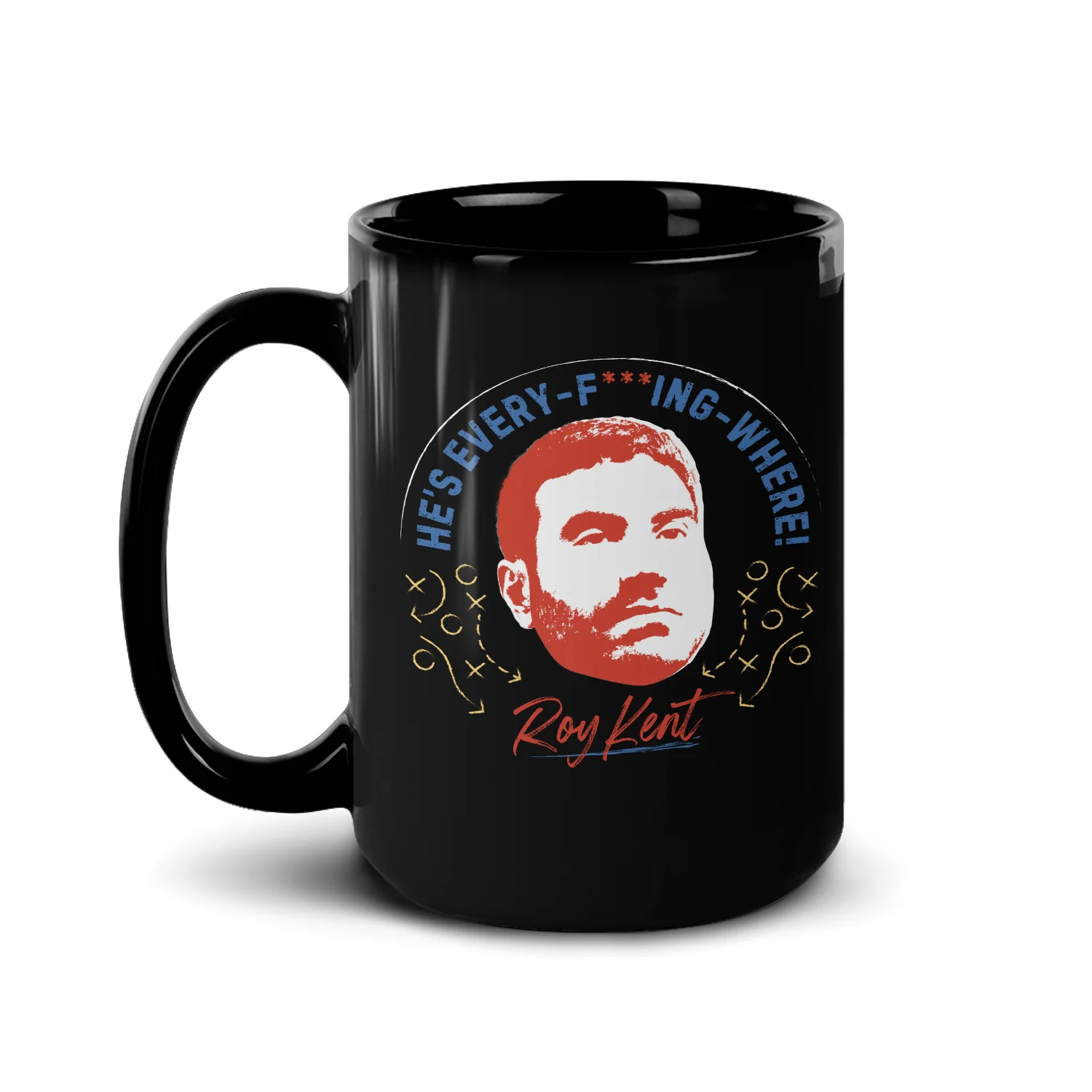 Ted Lasso He's Everywhere Black Mug - Image 4