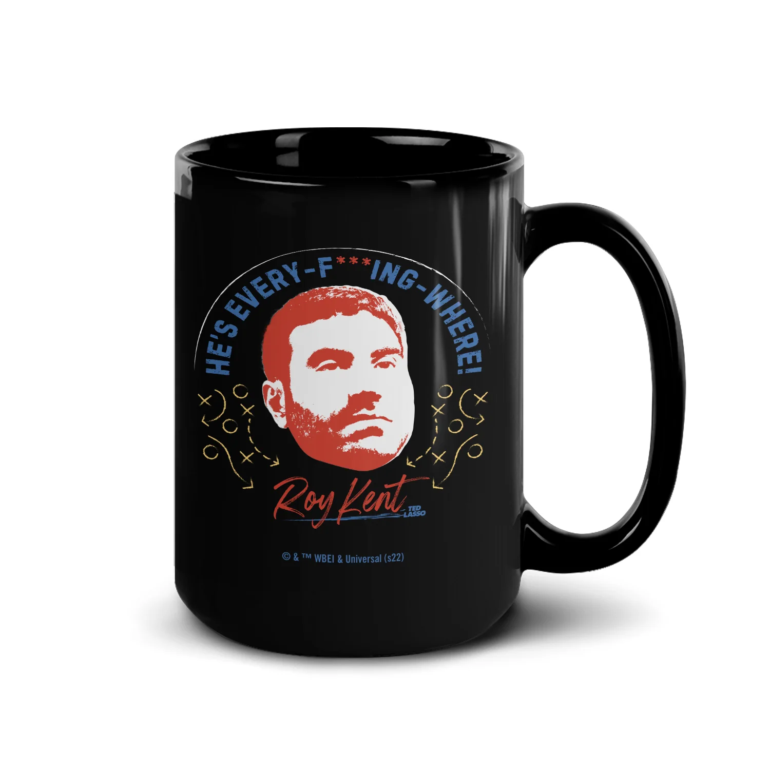 Ted Lasso He's Everywhere Black Mug - Image 5
