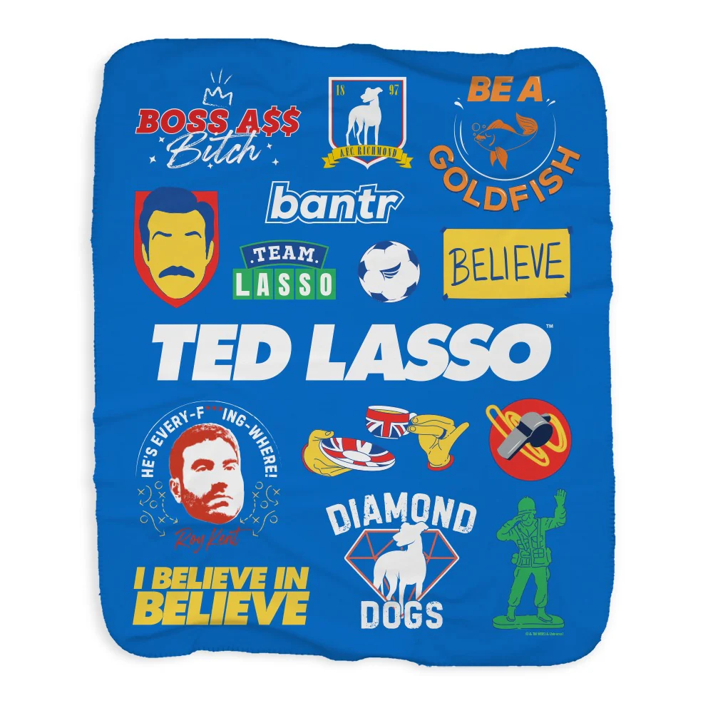 Ted Lasso Mashup Sherpa Blanket - Image 4