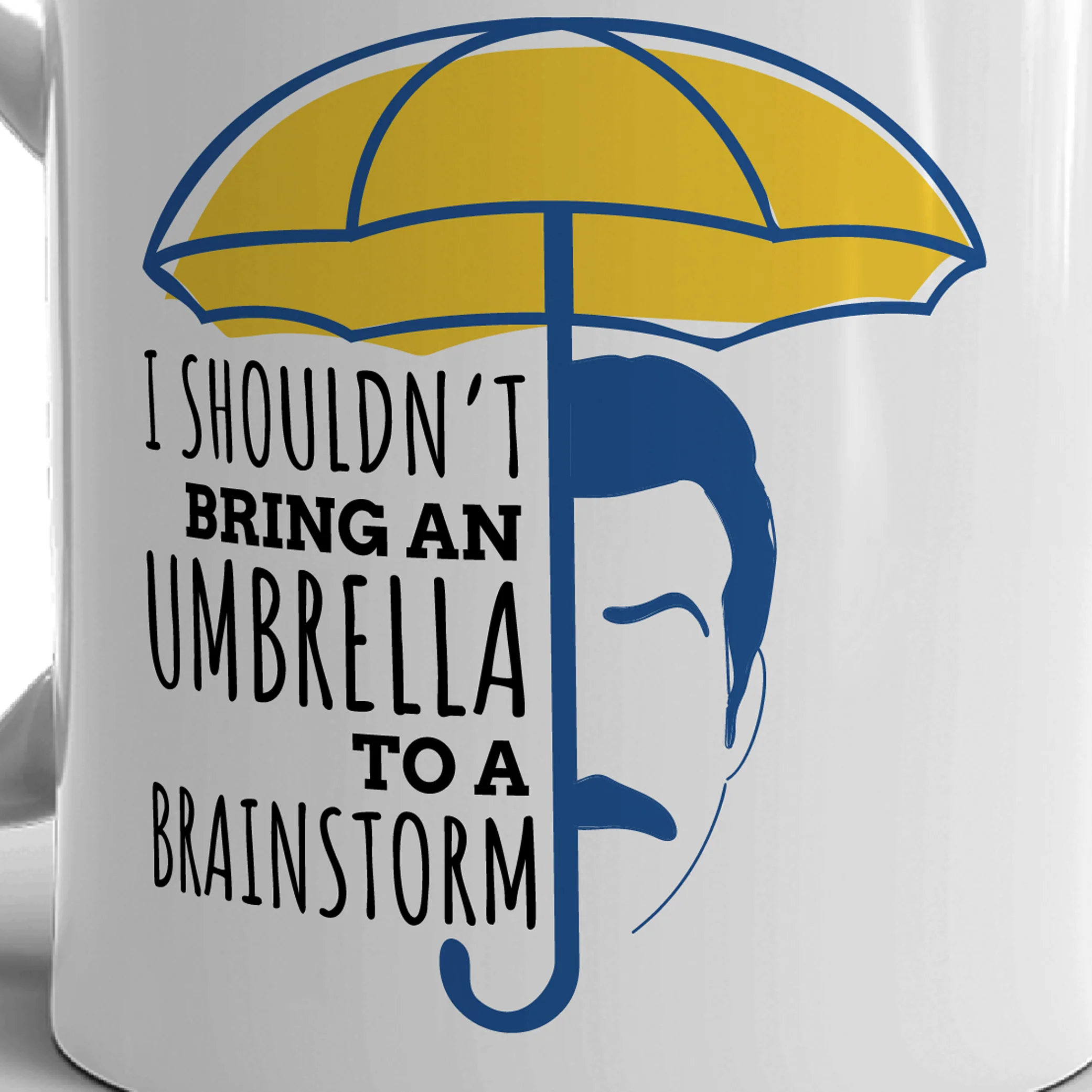 Ted Lasso Umbrella in a Rainstorm White Mug - Image 2