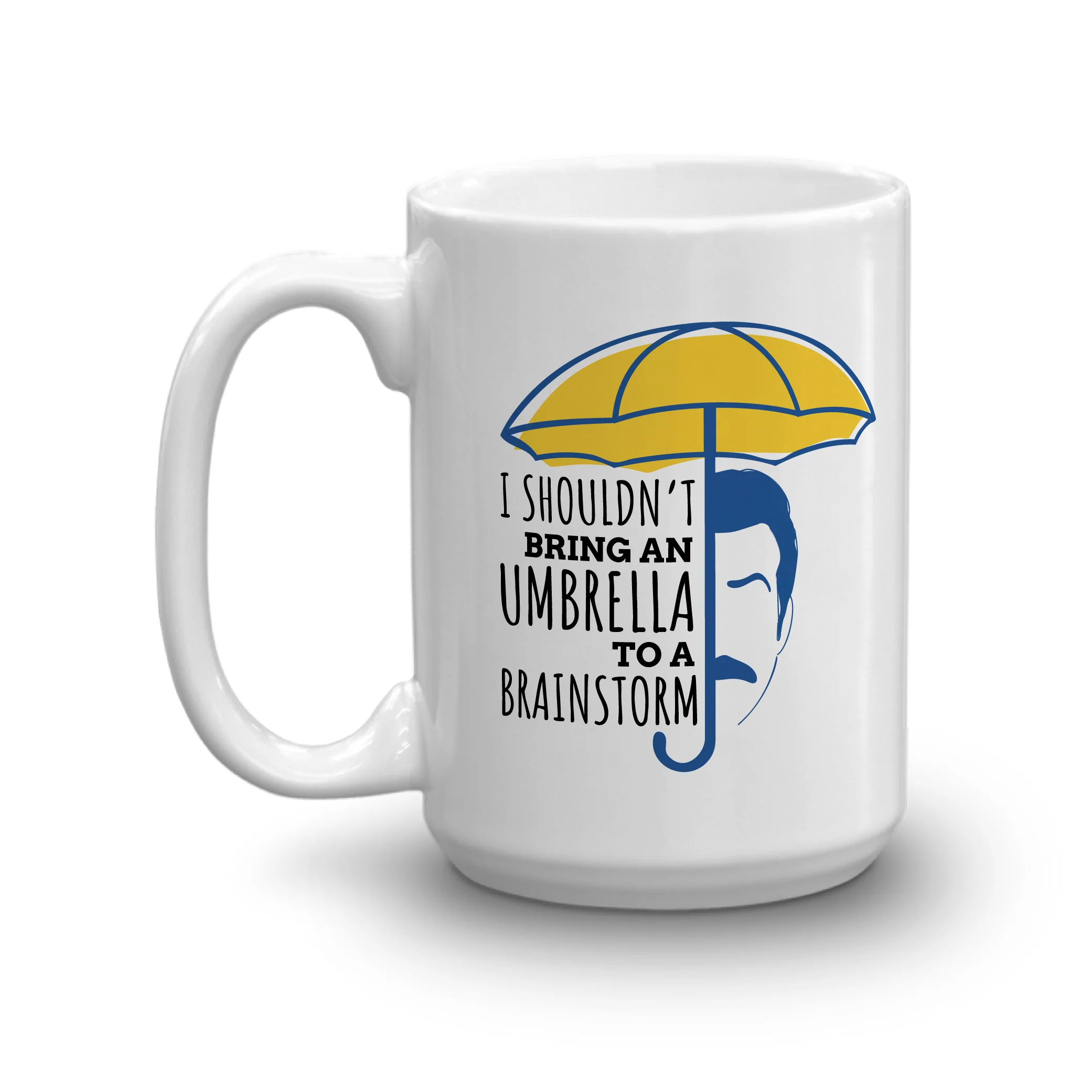 Ted Lasso Umbrella in a Rainstorm White Mug - Image 4
