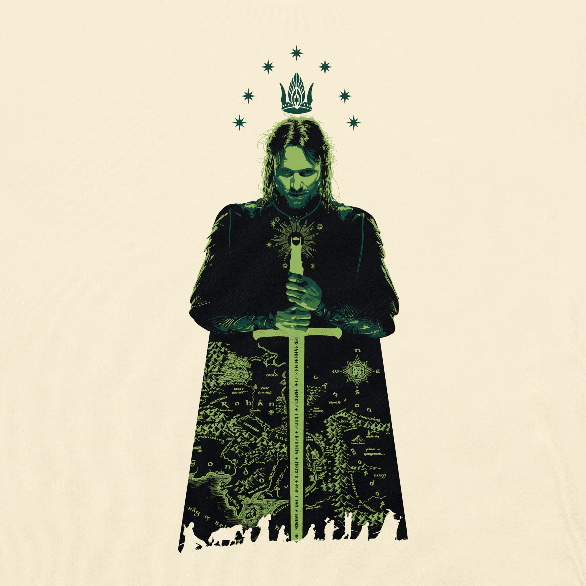 The Lord of the Rings ™ Comfort Colors T-shirt, ARAGORN ™ & ARWEN ™ - Image 8