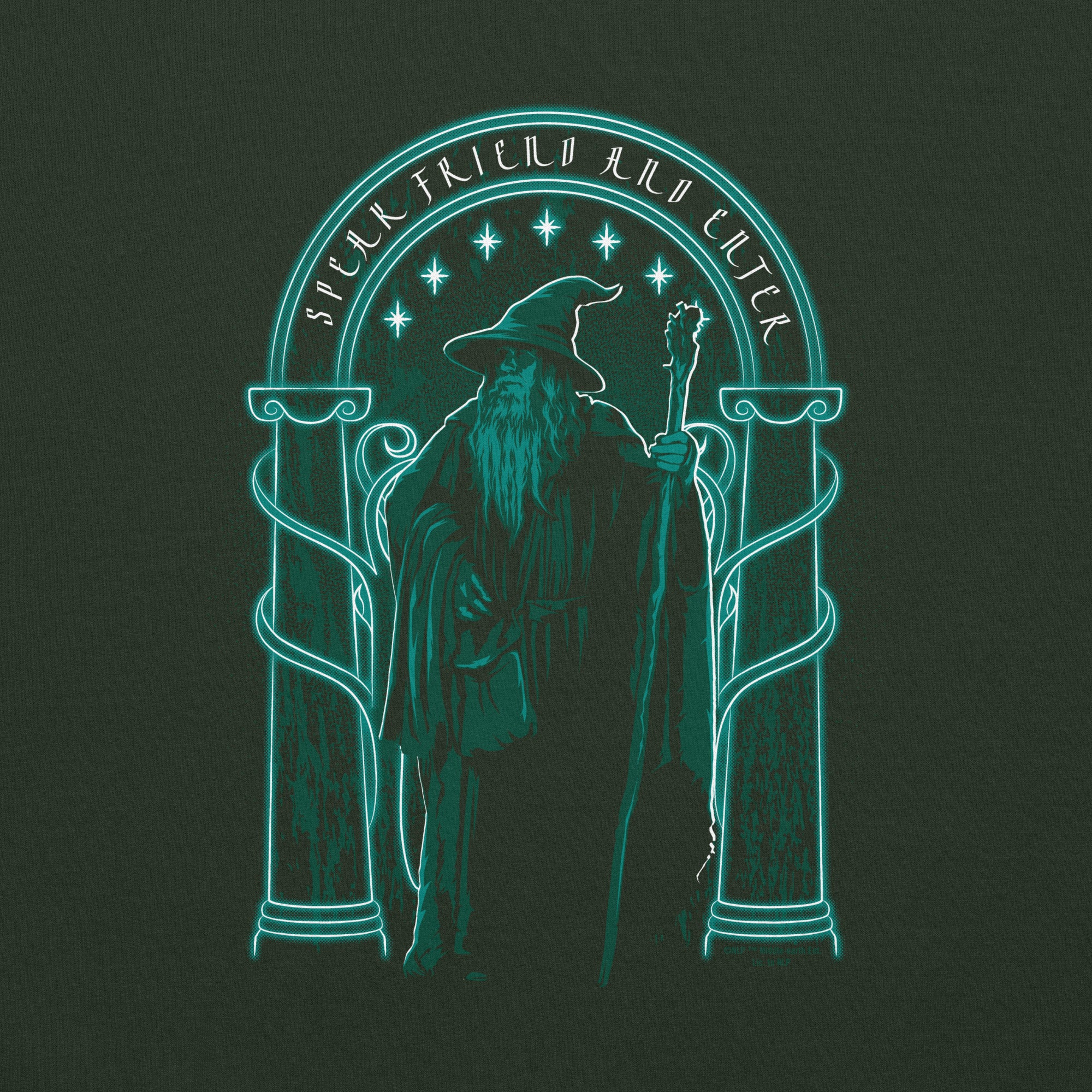 The Lord of the Rings ™ Embroidered Hoodie, Speak Friend and Enter - Image 3