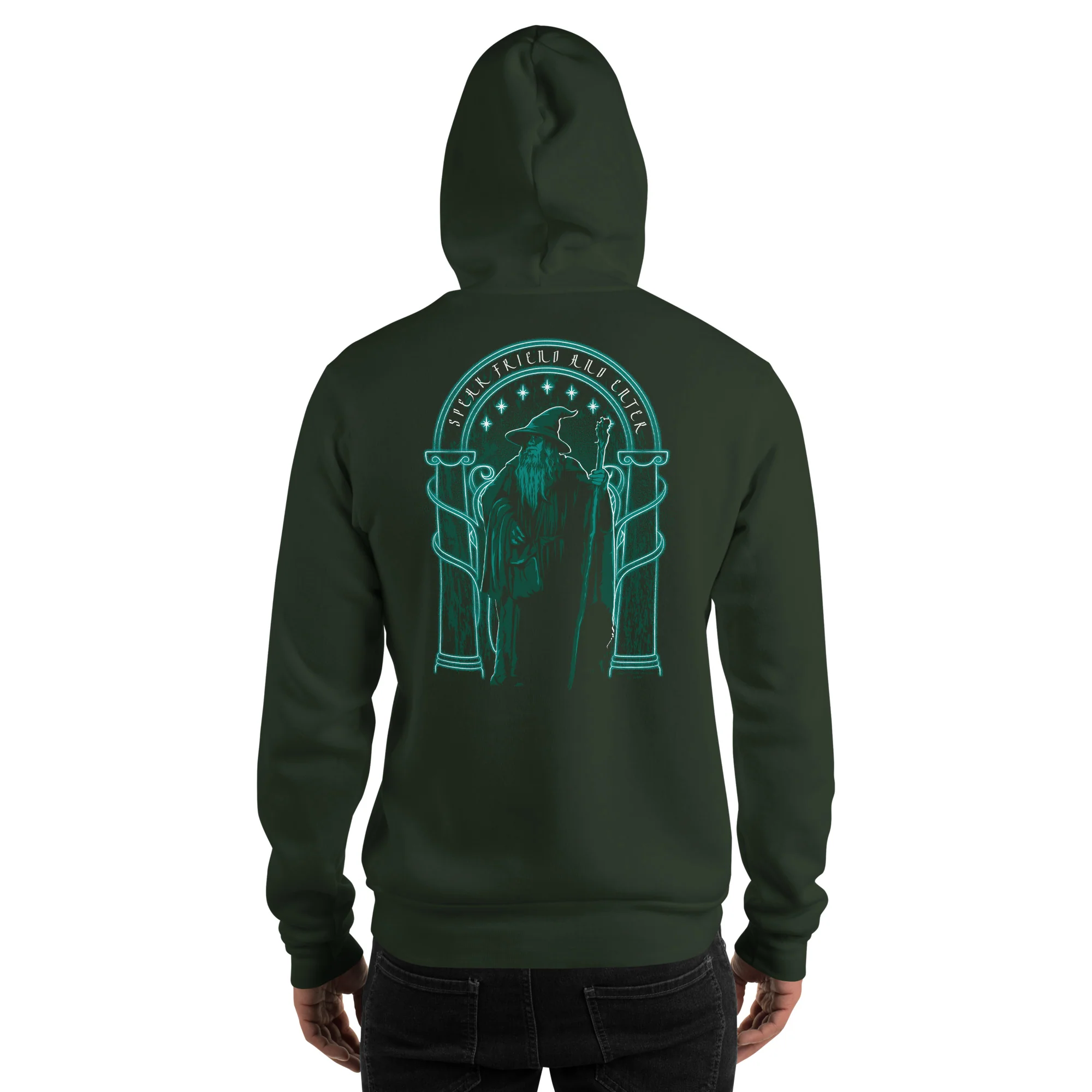 The Lord of the Rings ™ Embroidered Hoodie, Speak Friend and Enter - Image 5