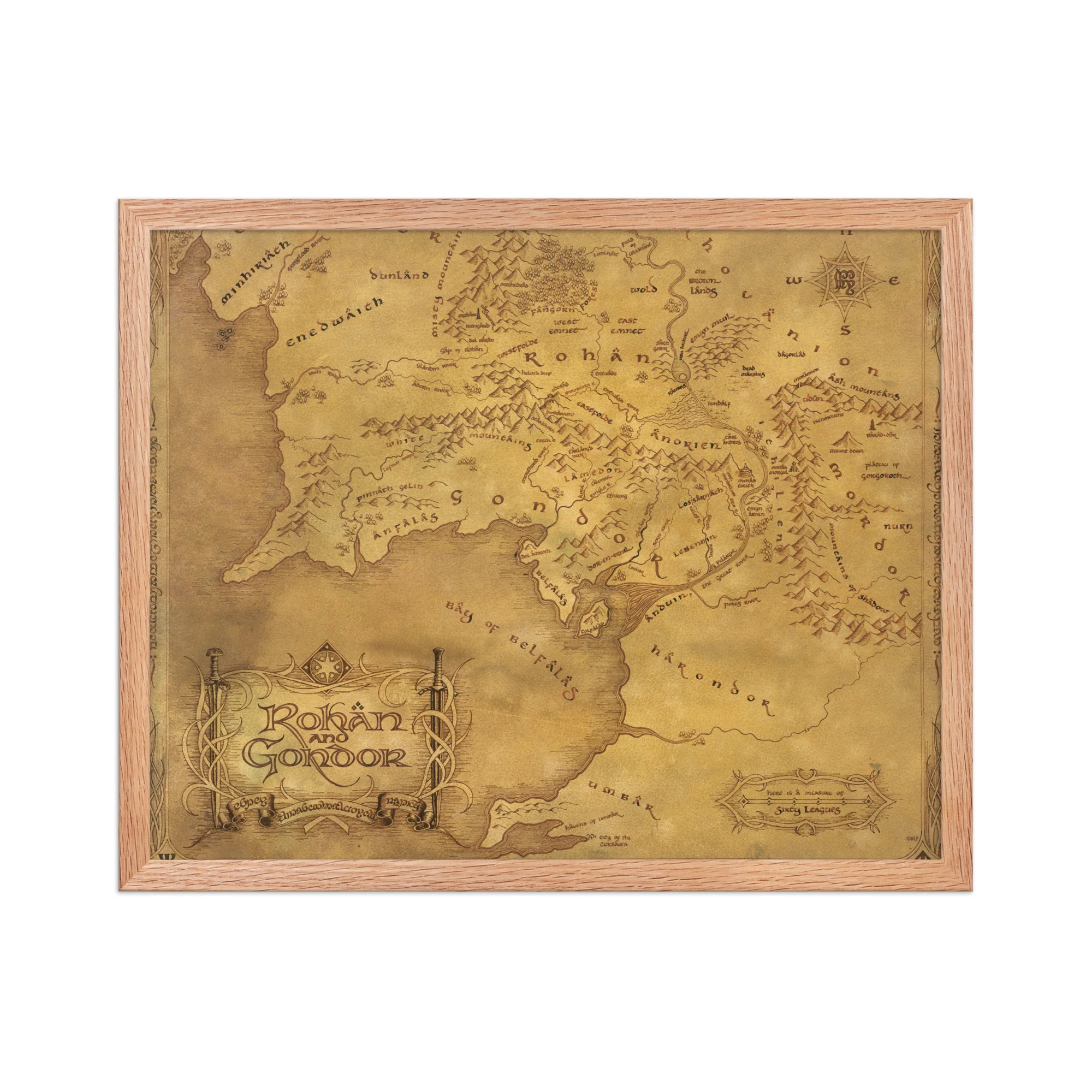 The Lord of the Rings ™ Framed Map, ROHAN ™ & GONDOR ™