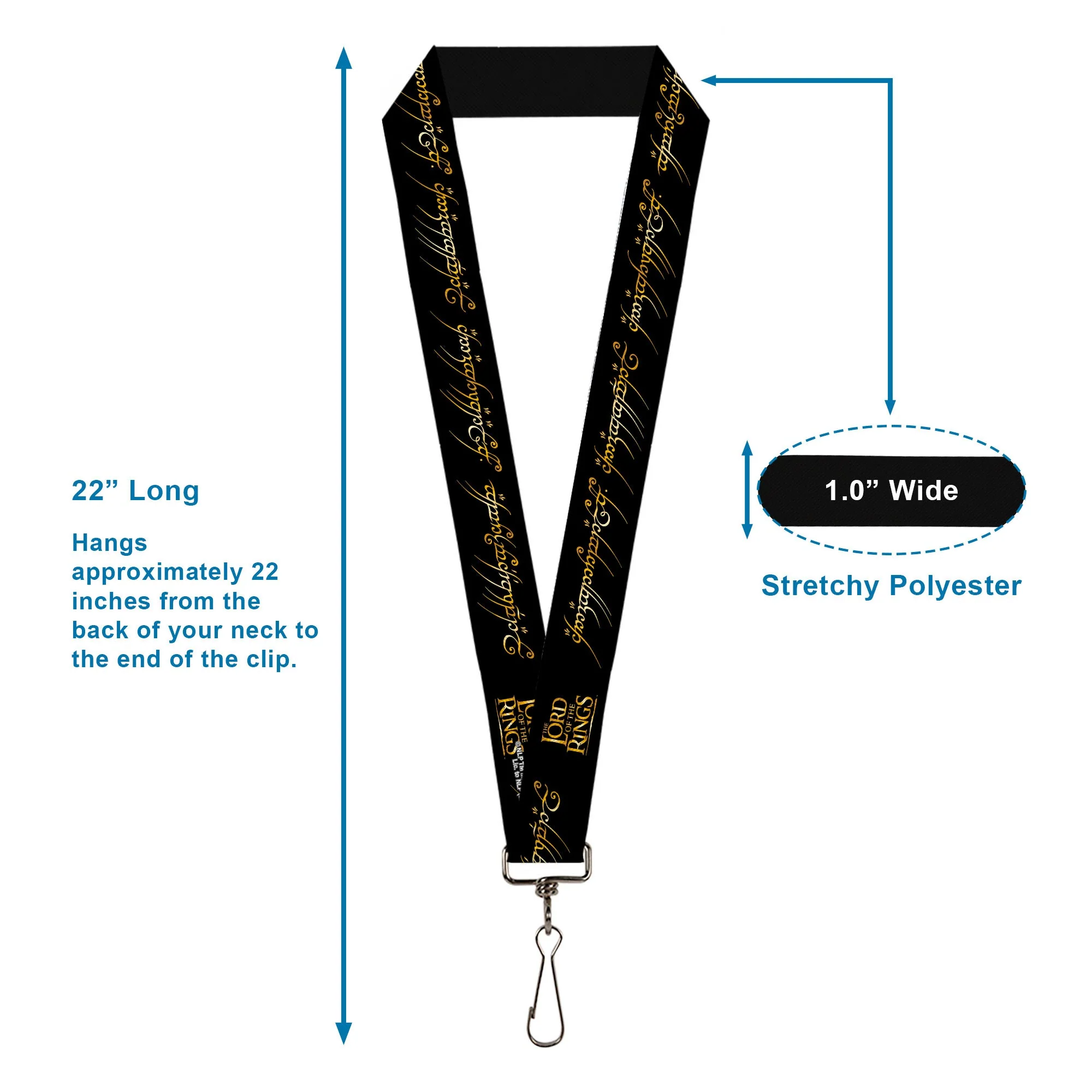 The Lord of the Rings™ THE ONE RING™ Elvish Script Lanyard - Image 3