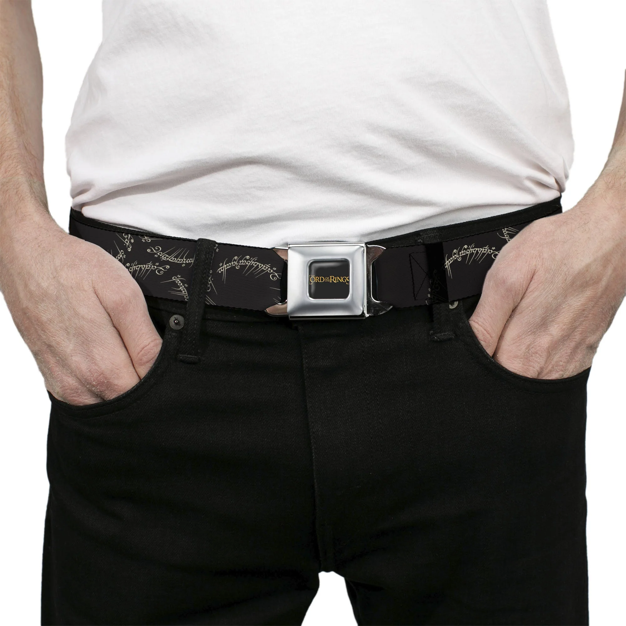 The Lord of the Rings™ THE ONE RING™ Elvish Script Seatbelt Belt - Image 3