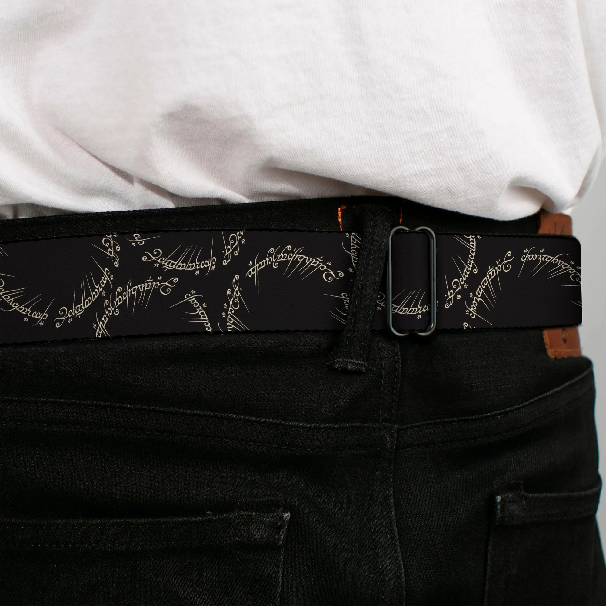 The Lord of the Rings™ THE ONE RING™ Elvish Script Seatbelt Belt - Image 4