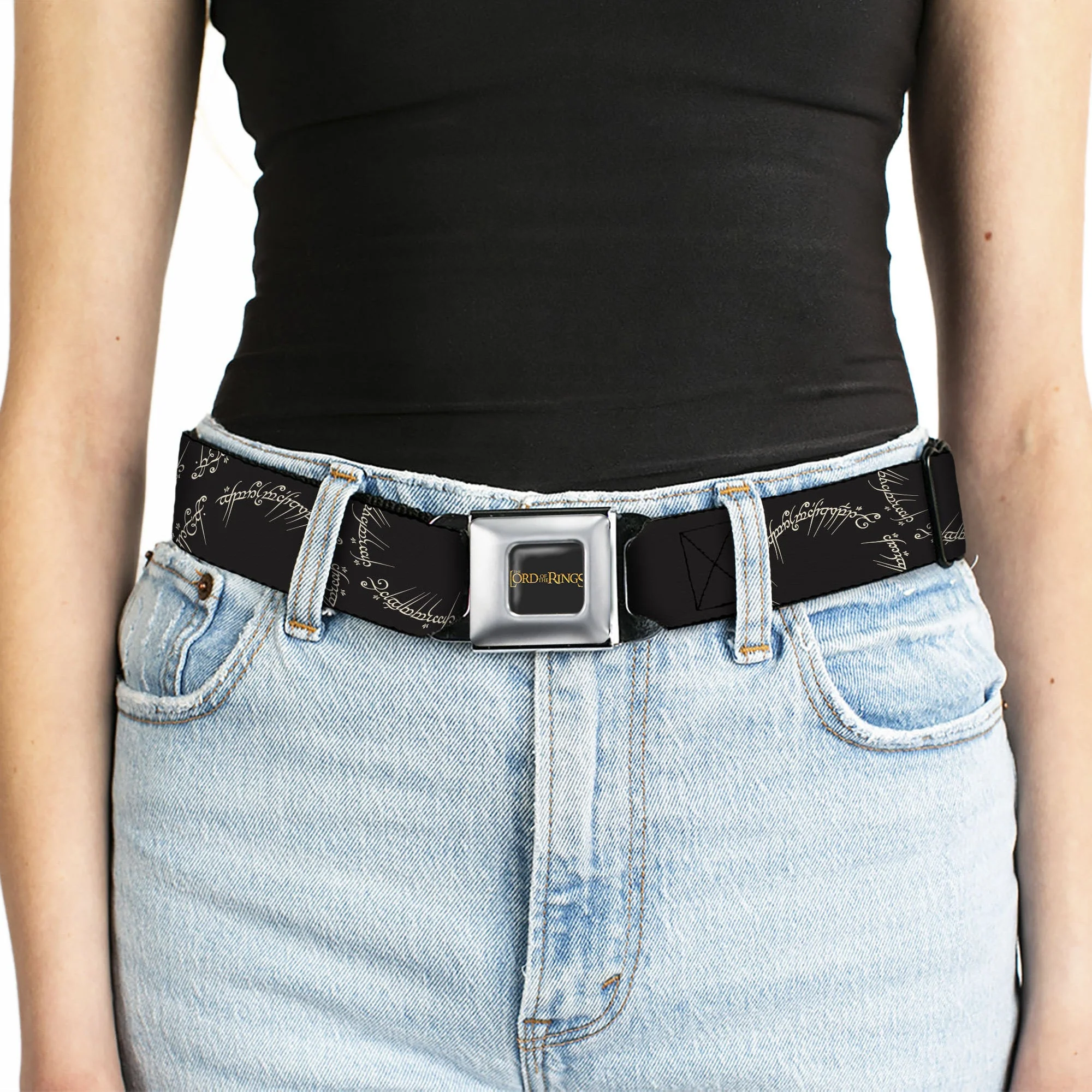 The Lord of the Rings™ THE ONE RING™ Elvish Script Seatbelt Belt - Image 5