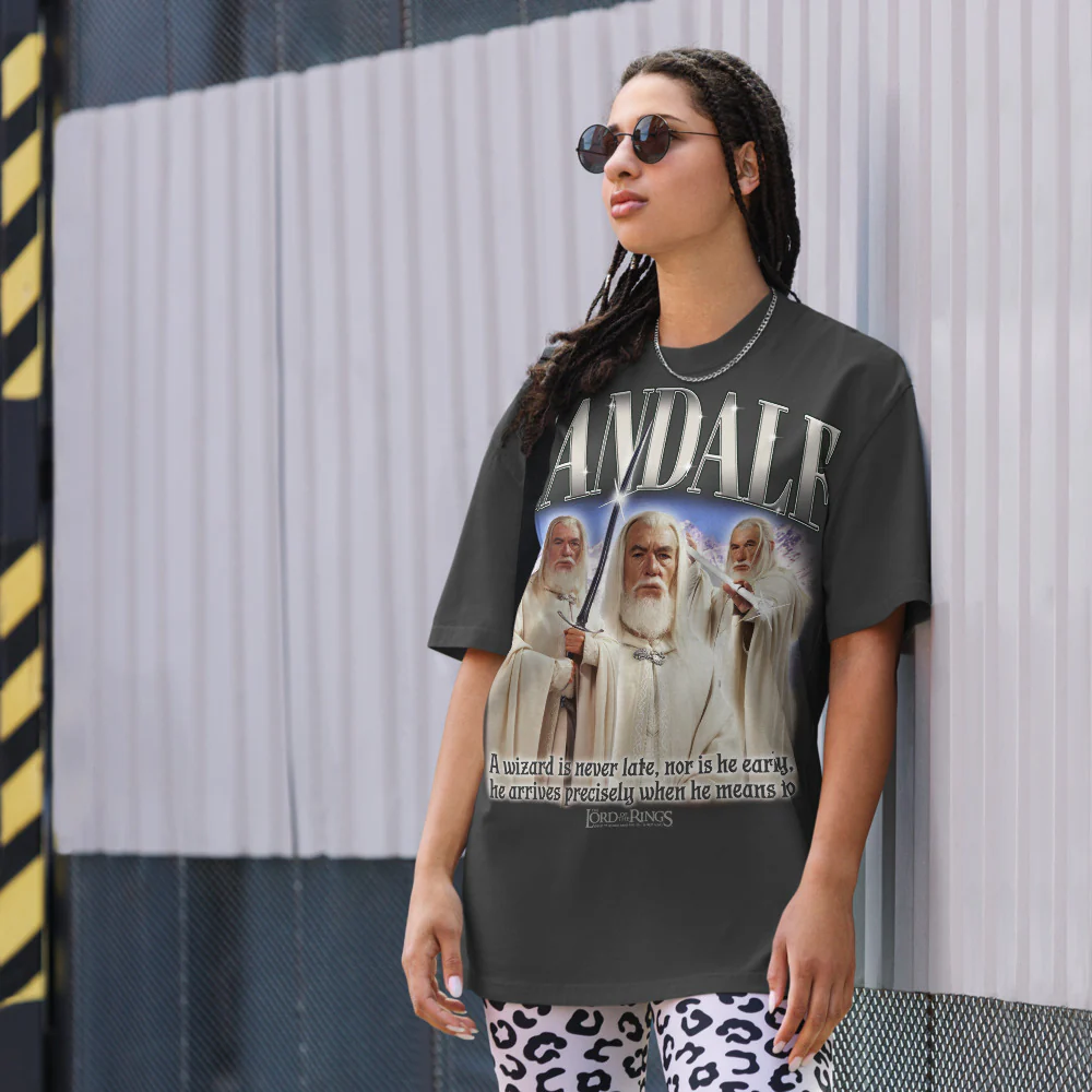 The Lord of the Rings Gandalf Oversized Faded T-shirt - Image 2