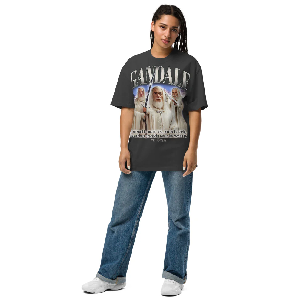 The Lord of the Rings Gandalf Oversized Faded T-shirt - Image 3