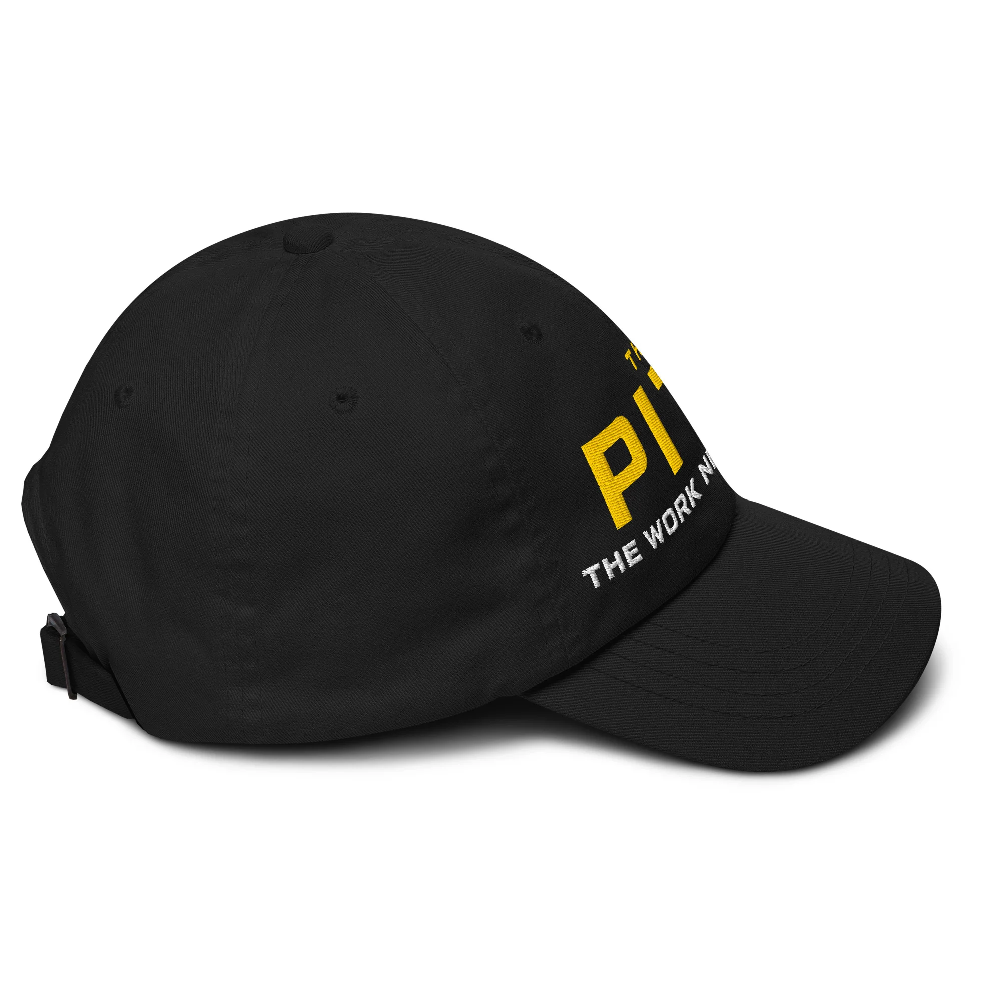 The Pitt Embroidered Dad Hat The Work Never Stops - Image 4