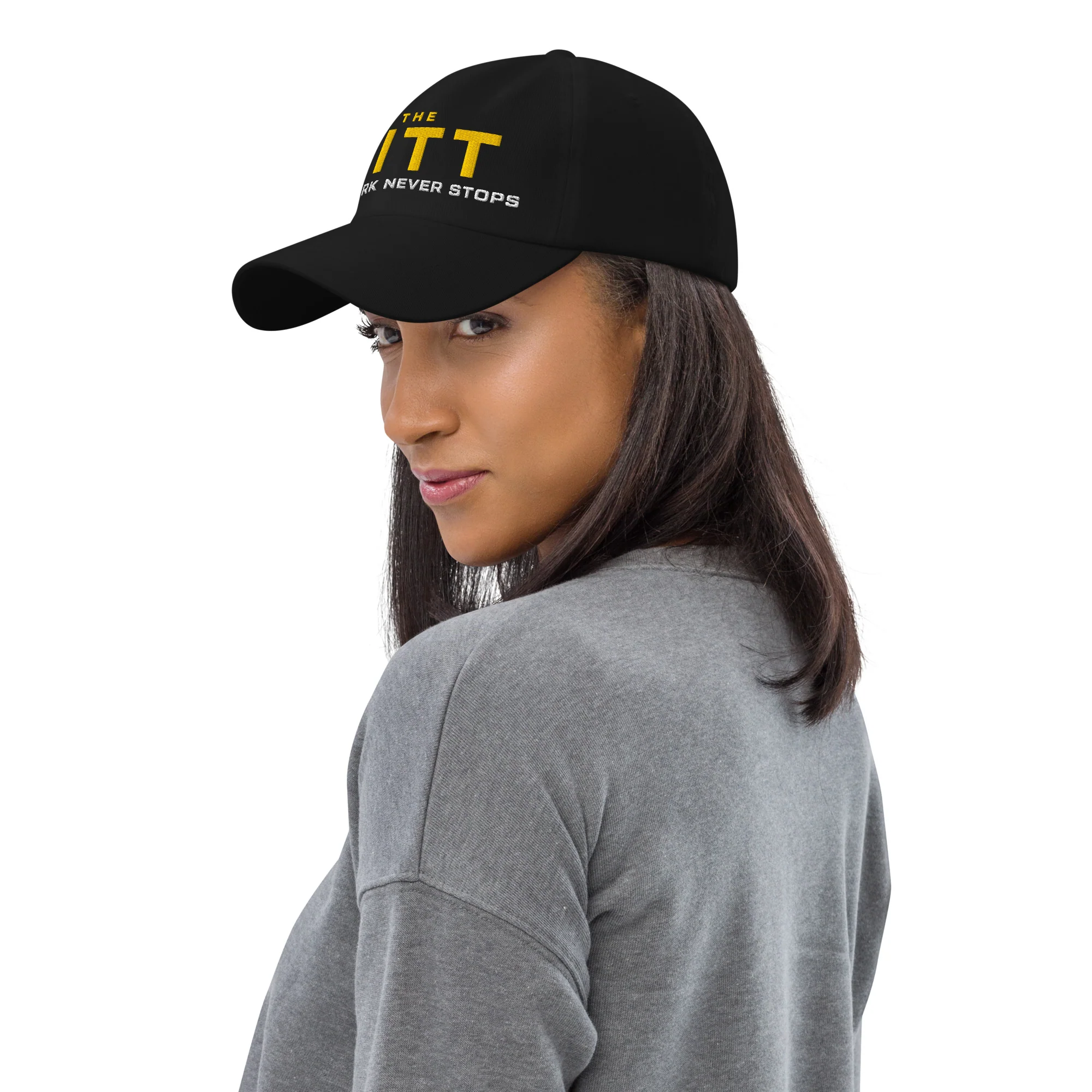 The Pitt Embroidered Dad Hat The Work Never Stops - Image 6